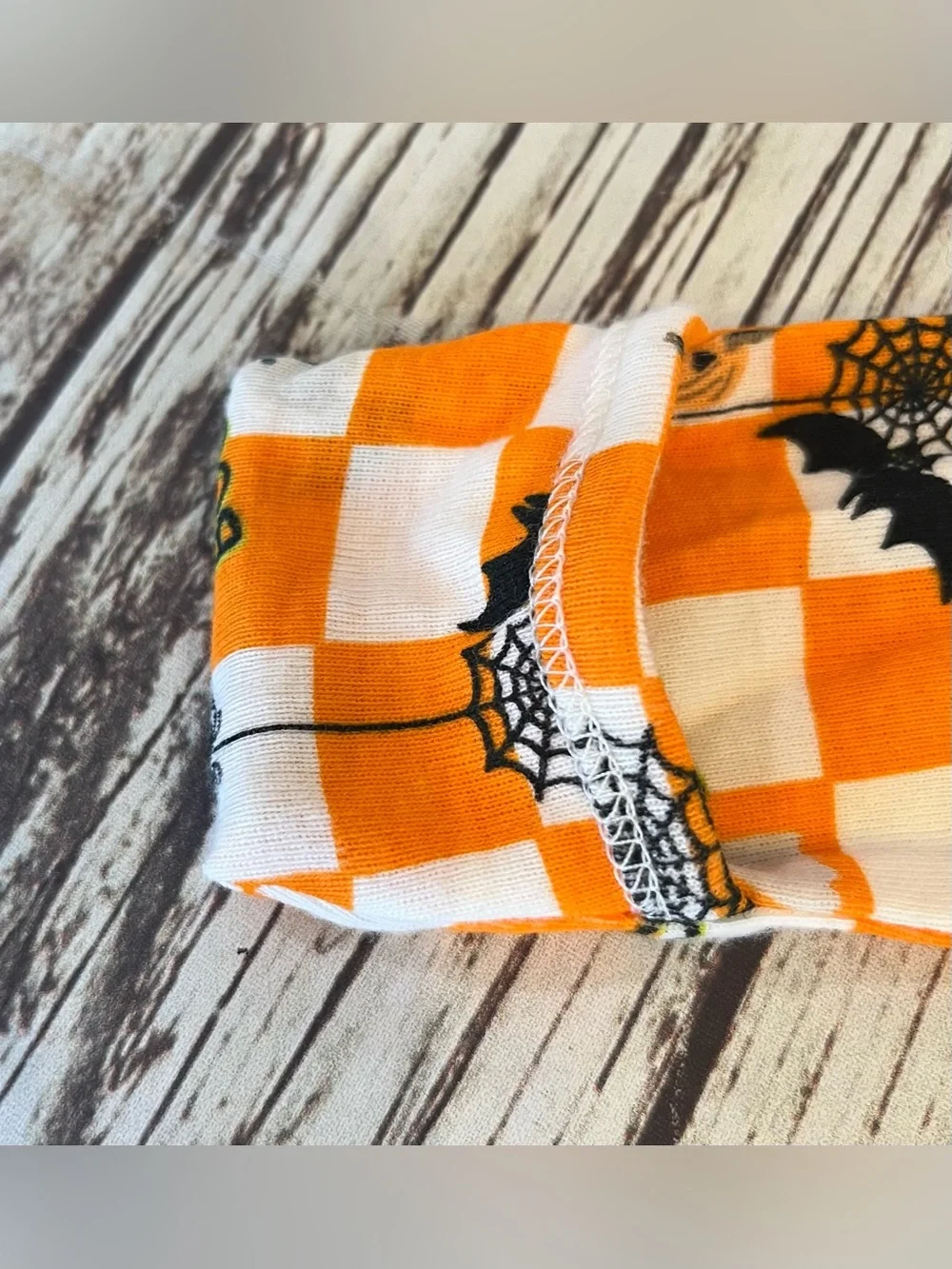 Halloween Checked Footed Pajamas Romper Boy's 3-6 Months Old Navy Fall Wear